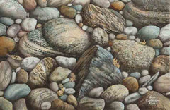 Rocks Revisited, 7 x 11", watercolour framed with glass (SOLD)