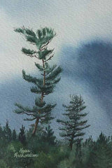 Northern Wind, 6 x 4", watercolour framed with glass (SOLD)