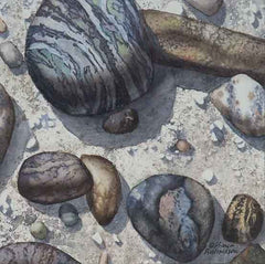 Beach Blues, 6 x 6", watercolour on panel (SOLD)