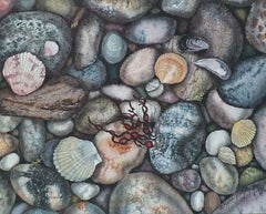 The Shell Game, watercolour on panel, 8 x 10" SOLD