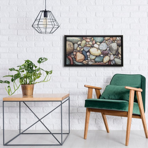 Beach Rocks Bigtime by Karen Richardson, shown in a living room