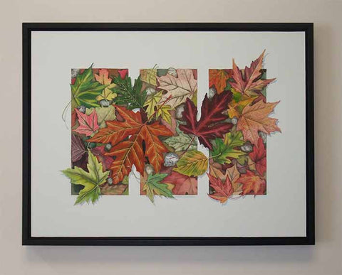 Autumn Extravagance, watercolour on panel, 18 x 24" (SOLD)