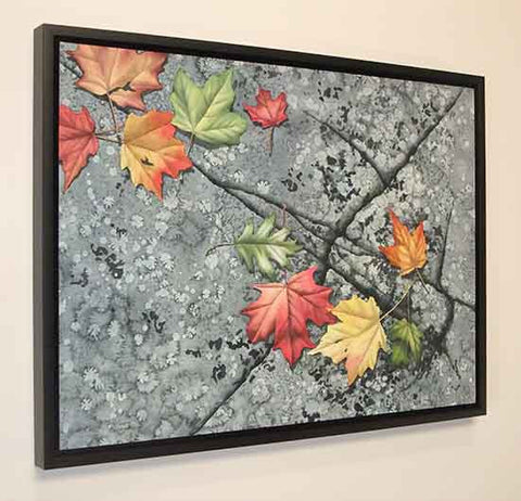 Leaves and Lichen, watercolour by Karen Richardson