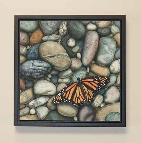 Monarch on the Rocks, watercolour by Karen Richardson