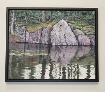 Northern Reflections, watercolour on panel, 16 x 20 (SOLD)