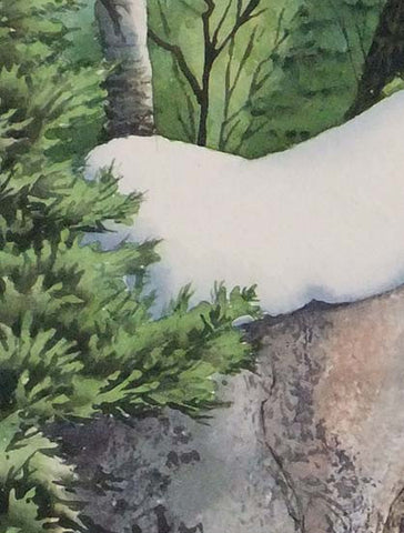 Snow and Stone (detail), watercolour by Karen Richardson