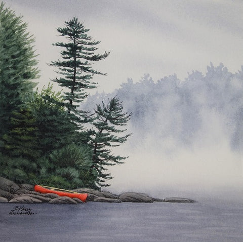 Secrets in the Mist, watercolour by Karen Richardson
