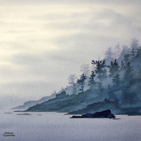 Misty Blue, watercolour by Karen Richardson