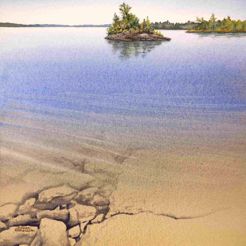 Serenity By The Shore, watercolour by Karen Richardson