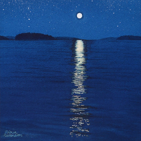 Moonbeam, watercolour by Karen Richardson