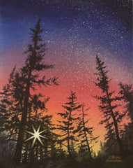 Nightfall, watercolour by Karen Richardson