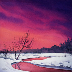 Sky Fire, watercolour by Karen Richardson