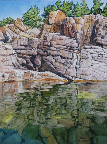 Killarney Rocks, watercolour by Karen Richardson